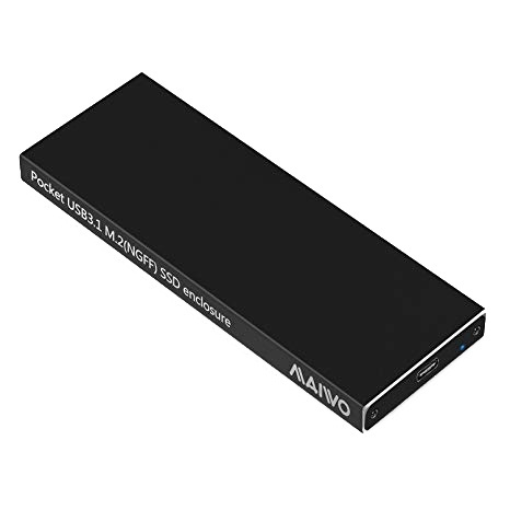 M.2 external enclosure, USB-C, USB 3.1 Gen2, 10 Gbps, black i gruppen COMPUTERTILBEHØR / Computer Tilbehør / Harddisk kabinetter / SSD hos TP E-commerce Nordic AB (38-71793)