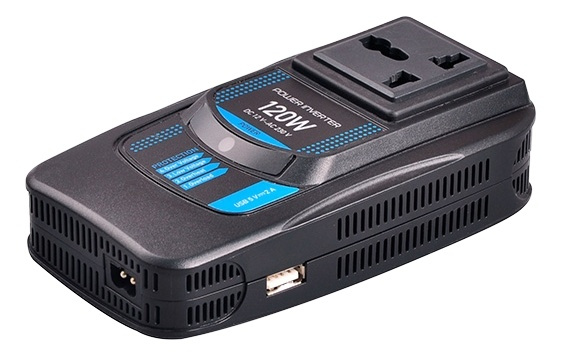 CAR120 Power Inverter, modificeret sinusbølge, 230V, 24V DC, USB 5V 2,1A, i gruppen BIL / Tilbehør / Accessories / Øvrigt biltilbehør hos TP E-commerce Nordic AB (38-71816)