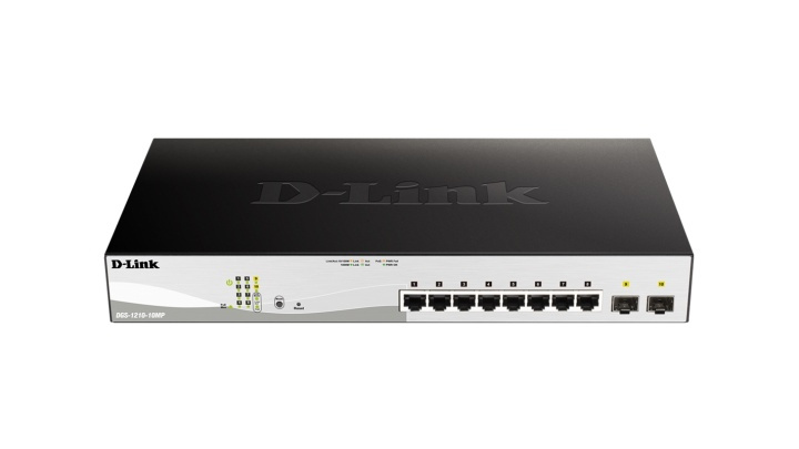 D-Link 10-Port Managed switch, 2x SFP, 130W PoE+, Gigabit, white i gruppen COMPUTERTILBEHØR / Netværk / Switches hos TP E-commerce Nordic AB (38-71845)