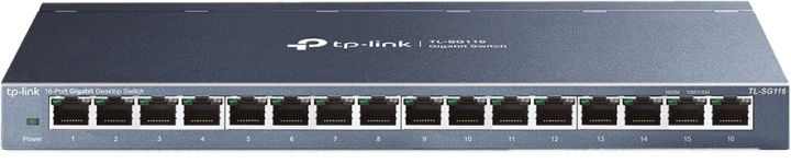 TP-LINK 16-Port desktop switch, Gigabit, plug and play, white i gruppen COMPUTERTILBEHØR / Netværk / Switches hos TP E-commerce Nordic AB (38-71987)