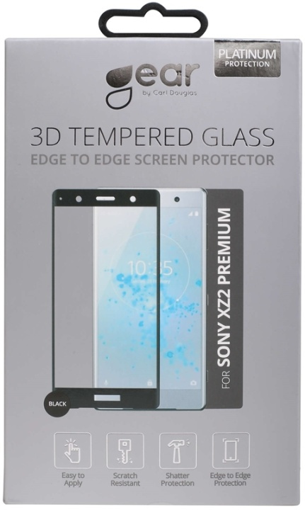 Gear Hærdet Glas 3D Full Cover Sort Sony XZ2 Premium i gruppen SMARTPHONES & TABLETS / Mobil Beskyttelse / Sony hos TP E-commerce Nordic AB (38-72067)