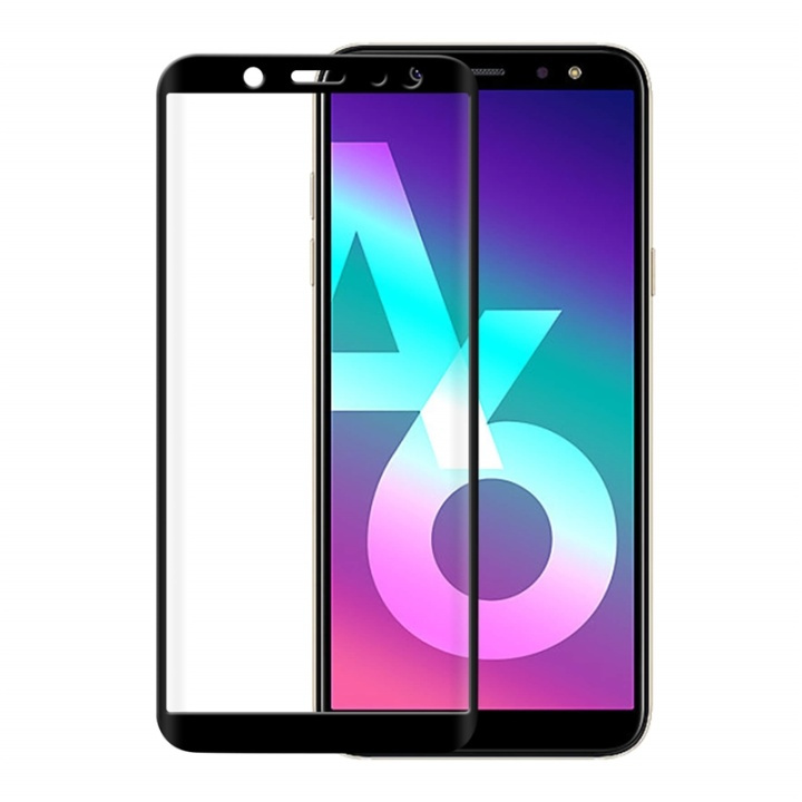 Gear Härdat Glas 3D Full Cover Svart Samsung A6+ i gruppen SMARTPHONES & TABLETS / Mobil Beskyttelse / Samsung hos TP E-commerce Nordic AB (38-72072)