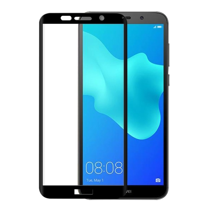 GEAR Hærdet Glas 3D Full Cover Sort Huawei Y5 2018 i gruppen SMARTPHONES & TABLETS / Mobil Beskyttelse / Huawei hos TP E-commerce Nordic AB (38-72075)