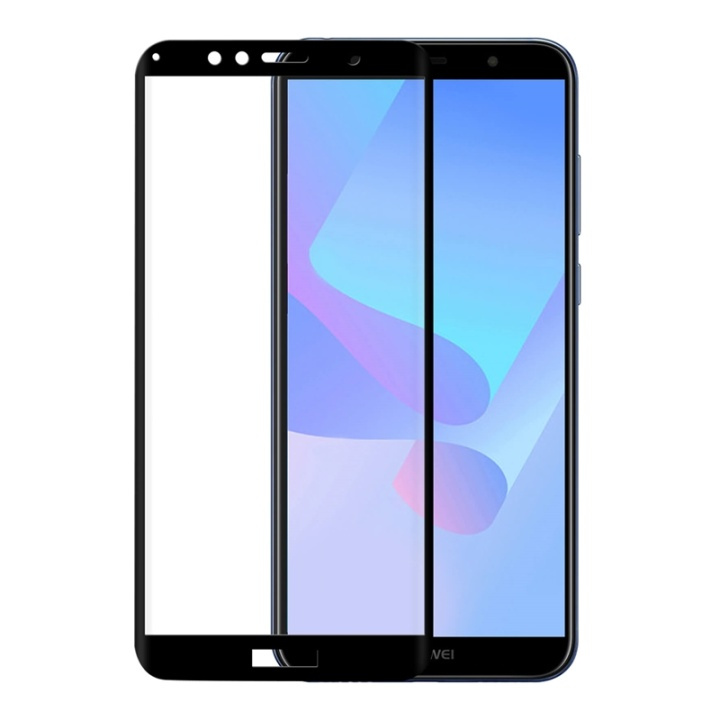 GEAR Hærdet Glas 3D Full Cover Sort Huawei Y6 Prime 2018 i gruppen SMARTPHONES & TABLETS / Mobil Beskyttelse / Huawei hos TP E-commerce Nordic AB (38-72076)