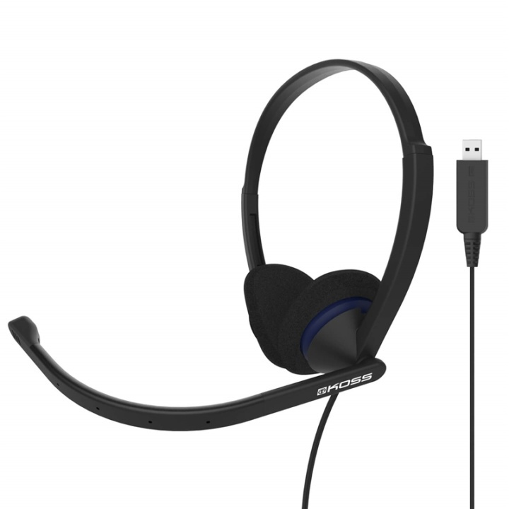 Koss Headset On-Ear CS200-USB Sort Mic i gruppen COMPUTERTILBEHØR / Computer Tilbehør / Headset hos TP E-commerce Nordic AB (38-72156)