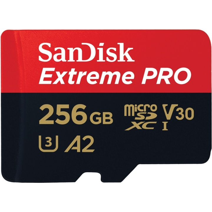 SANDISK MicroSDXC Extreme Pro 256GB 170MB/s A2 C10 V30 UHS-I i gruppen HJEMMEELEKTRONIK / Lagringsmedier / Hukommelseskort / MicroSD/HC/XC hos TP E-commerce Nordic AB (38-72191)