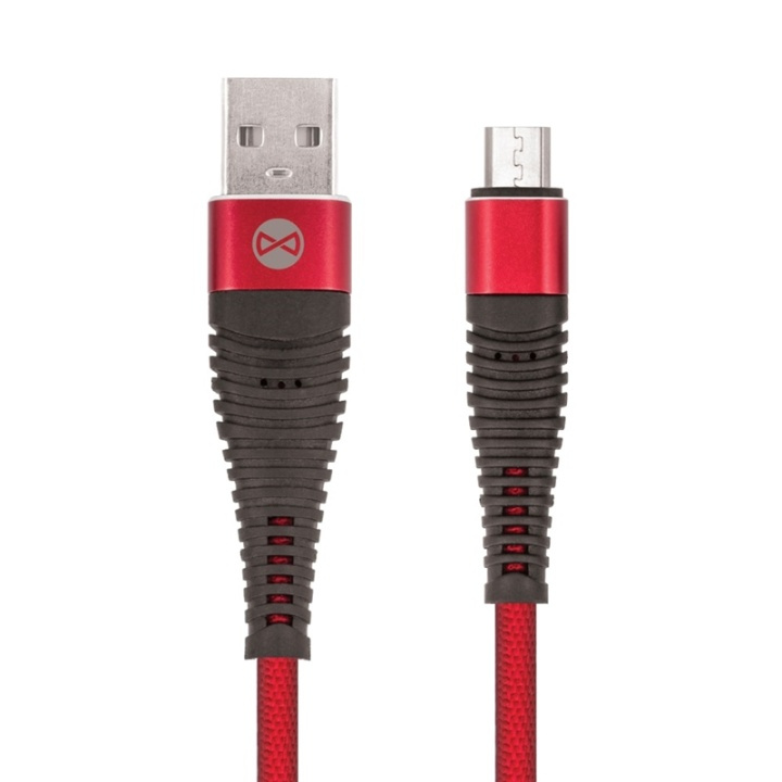 Forever micro-USB kabel Shark - Röd i gruppen SMARTPHONES & TABLETS / Opladere og kabler / Kabler / Kabler microUSB hos TP E-commerce Nordic AB (38-72558)