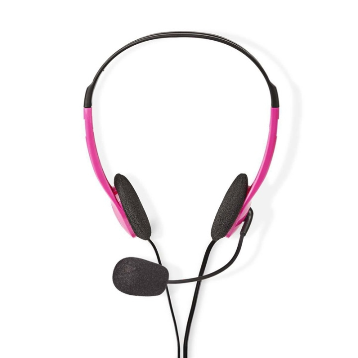 Nedis PC-headset | On-Ear | Stereo | 2x 3.5 mm | Fold-Away Mikrofon | Pink i gruppen COMPUTERTILBEHØR / Computer Tilbehør / Headset hos TP E-commerce Nordic AB (38-72724)