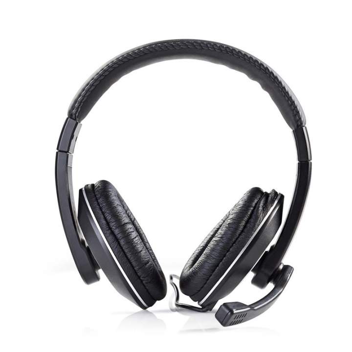 Nedis PC-headset | Over-Ear | Stereo | 2x 3.5 mm | Fold-Away Mikrofon | Sort i gruppen COMPUTERTILBEHØR / Computer Tilbehør / Headset hos TP E-commerce Nordic AB (38-72731)