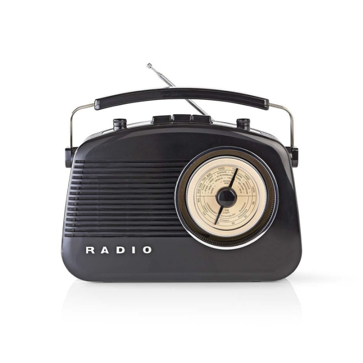 Nedis FM-radio | Borddesign | AM / FM | Batteri / Strømforsyning | Analog | 4.5 W | Bærehåndtag | Sort i gruppen HJEMMEELEKTRONIK / Lyd & billede / Hjemmebiograf, HiFi & Bærbar / Radio og vækkeure / Radio hos TP E-commerce Nordic AB (38-72748)