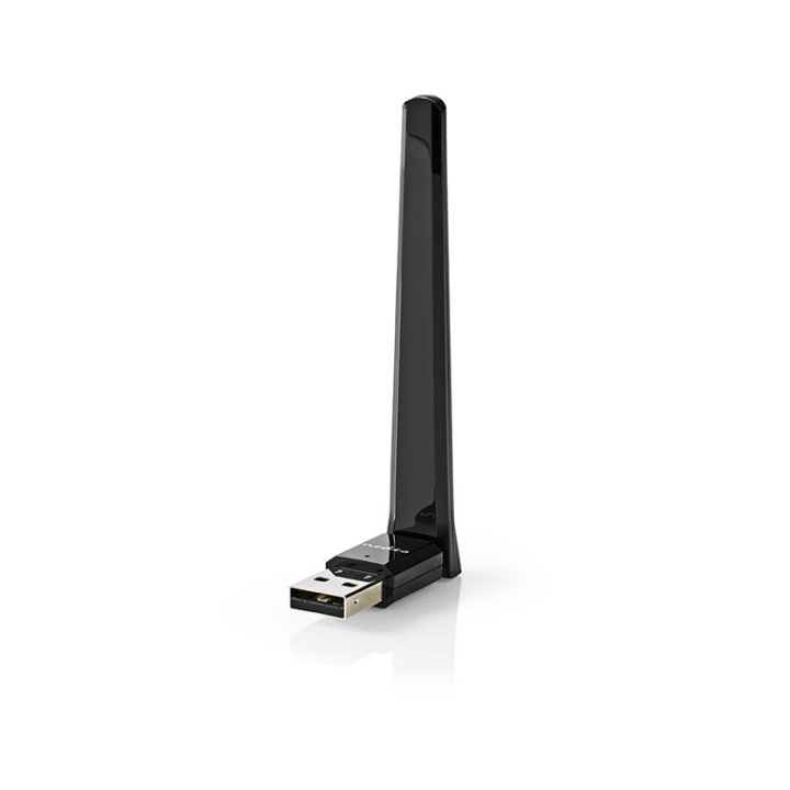 Nedis Netværk dongle | Wi-Fi | AC600 | 2.4/5 GHz (Dual Band) | USB2.0 | Wi-Fi-hastighed total: 600 Mbps | Windows 10 / Windows 7 / Windows 8 i gruppen COMPUTERTILBEHØR / Netværk / Netværkskort / USB trådløs hos TP E-commerce Nordic AB (38-72931)