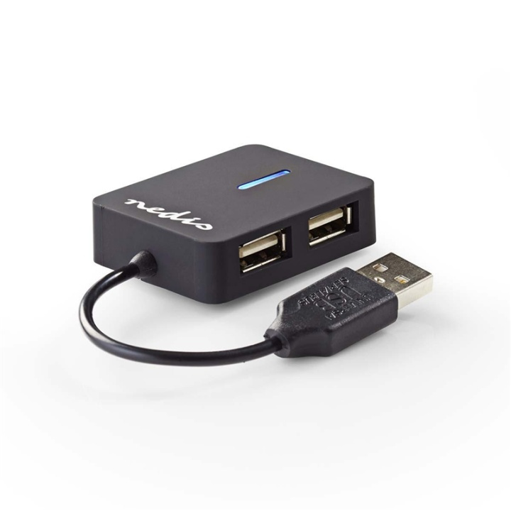 Nedis USB-hub | USB-A Han | 4x USB A Female | 4-Port port(s) | USB 2.0 | USB Drevet i gruppen COMPUTERTILBEHØR / Computer Tilbehør / USB-hubs hos TP E-commerce Nordic AB (38-72951)