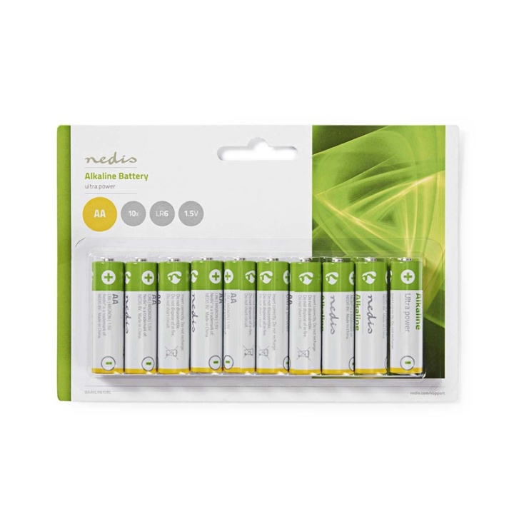 Nedis Alkaline Batteri AA | 1.5 V DC | 10-Pakke i gruppen HJEMMEELEKTRONIK / Batterier og opladere / Batterier / AA hos TP E-commerce Nordic AB (38-72959)