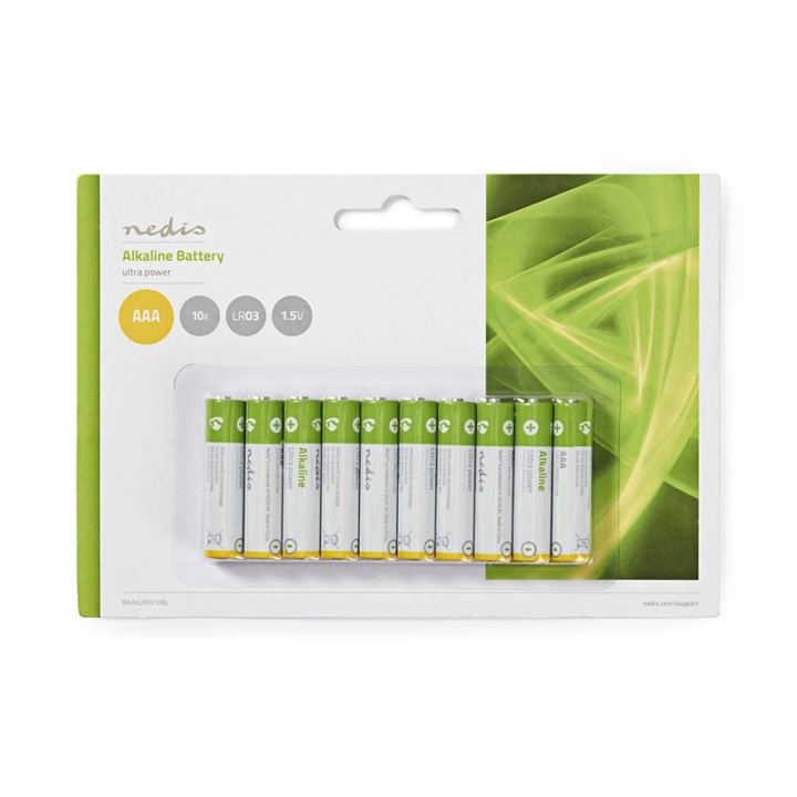 Nedis Alkaline Batteri AAA | 1.5 V DC | 10-Pakke i gruppen HJEMMEELEKTRONIK / Batterier og opladere / Batterier / AAA hos TP E-commerce Nordic AB (38-72964)
