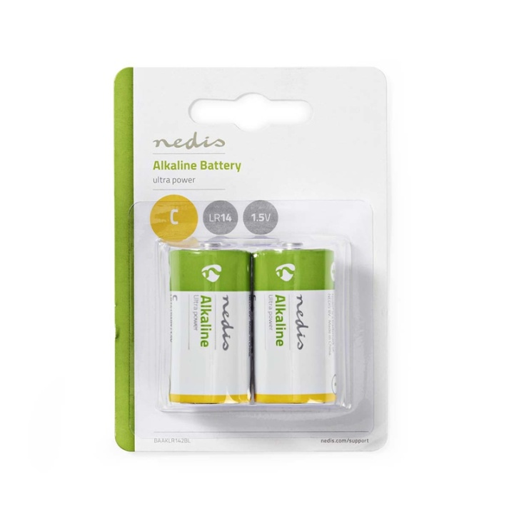 Nedis Alkaline batteri C | 1.5 V DC | 2-Pakke i gruppen HJEMMEELEKTRONIK / Batterier og opladere / Batterier / Andet hos TP E-commerce Nordic AB (38-72969)
