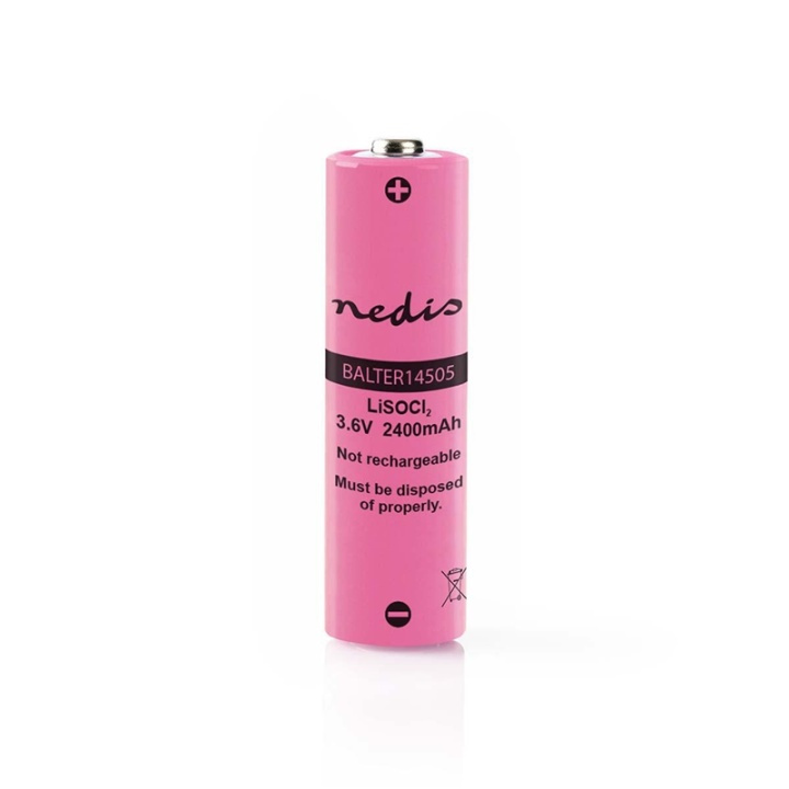 Nedis Lithiumthionylchloridbatteri ER14505 | 3.6 V DC | 2400 mAh | 1-Blister | Pink i gruppen HJEMMEELEKTRONIK / Batterier og opladere / Batterier / Andet hos TP E-commerce Nordic AB (38-72990)