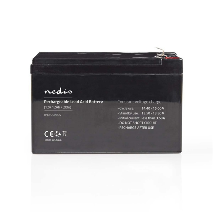 Nedis Genopladeligt blybatteri | Bly-syre | Opladningsbar | 12 V | 12000 mAh i gruppen HJEMMEELEKTRONIK / Batterier og opladere / Genopladelige batterier / Blybatterier hos TP E-commerce Nordic AB (38-73015)