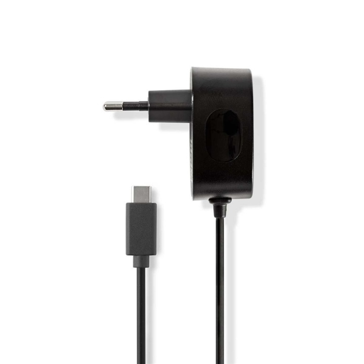 Nedis Vægoplader | 15 W | Hurtigopladningsfunktion | 1x 3.0 A | Antal output: 1 | USB-C™ (Fixed) kabel | 1.50 m | Single Voltage Output | Sort i gruppen SMARTPHONES & TABLETS / Opladere og kabler / Vægoplader / Væg oplader Type C hos TP E-commerce Nordic AB (38-73060)