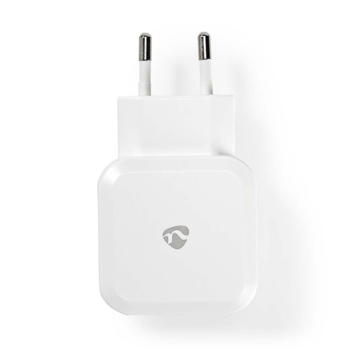 Nedis Vægoplader | 24 W | Hurtigopladningsfunktion | 2x 2.4 A A | Antal output: 2 | 2x USB-A | Uden Kabel | Single Voltage Output | Hvid i gruppen SMARTPHONES & TABLETS / Opladere og kabler / Vægoplader / Vægoplader USB hos TP E-commerce Nordic AB (38-73063)