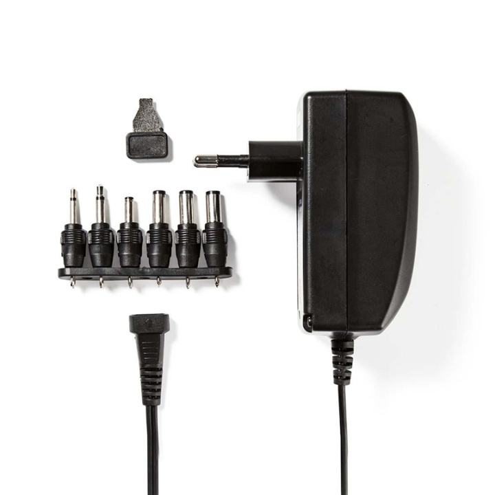 Nedis Universal AC Power Adapter | 27 W | 3 - 12 V DC | 1.80 m | 2.25 A A | 6 plug(s) | Sort i gruppen COMPUTERTILBEHØR / Bærbare computere og tilbehør / Oplader / Opladere til laptops / Universal hos TP E-commerce Nordic AB (38-73096)