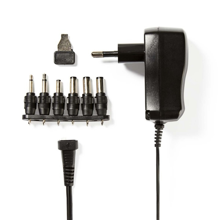 Nedis Universal AC Power Adapter | 7.2 W | 3 - 12 V DC | 1.80 m | 1.0 A A | 6 plug(s) | Sort i gruppen COMPUTERTILBEHØR / Bærbare computere og tilbehør / Oplader / Opladere til laptops / Universal hos TP E-commerce Nordic AB (38-73099)