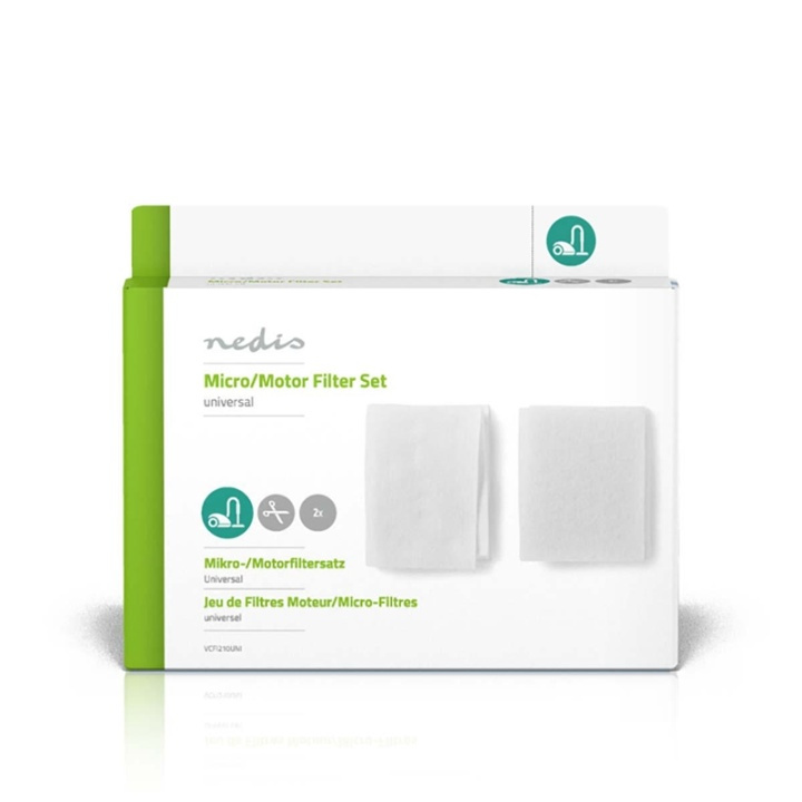 Nedis Universal Støvsuger Filter Set | Mikrofilter | Motorfilter | Skærbar | Universelt anvendelig | Udskiftning til: Universal billede