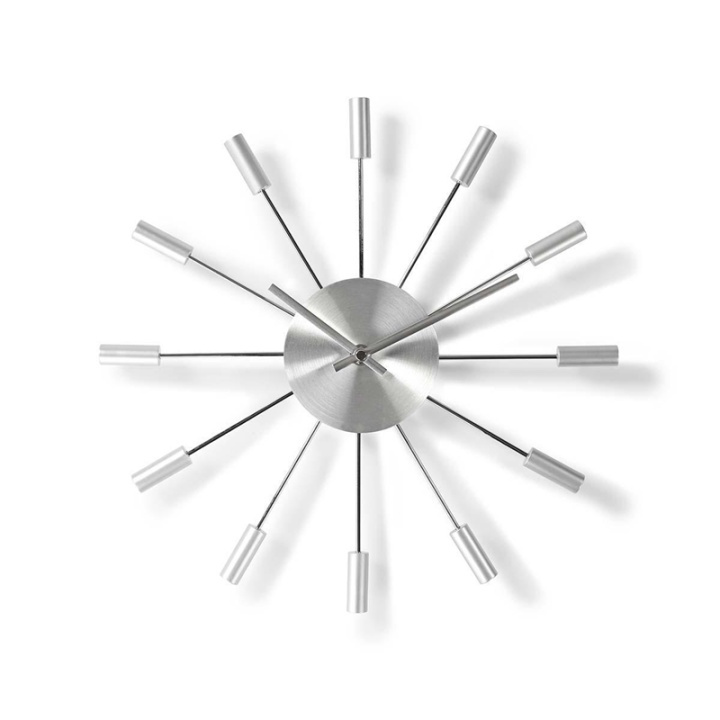 Vægur | Diameter: 340 mm | Metal | Sølv i gruppen HJEM, HUS & HAVE / Ure og tællere / Væg ure hos TP E-commerce Nordic AB (38-73369)