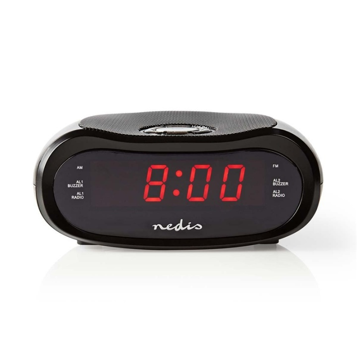 Nedis Digital vækkeur Radio | LED Display | AM / FM | Snooze funktion | Sleep timer | Antal alarmer: 2 | Sort i gruppen HJEM, HUS & HAVE / Ure og tællere / Vækkeure hos TP E-commerce Nordic AB (38-73404)