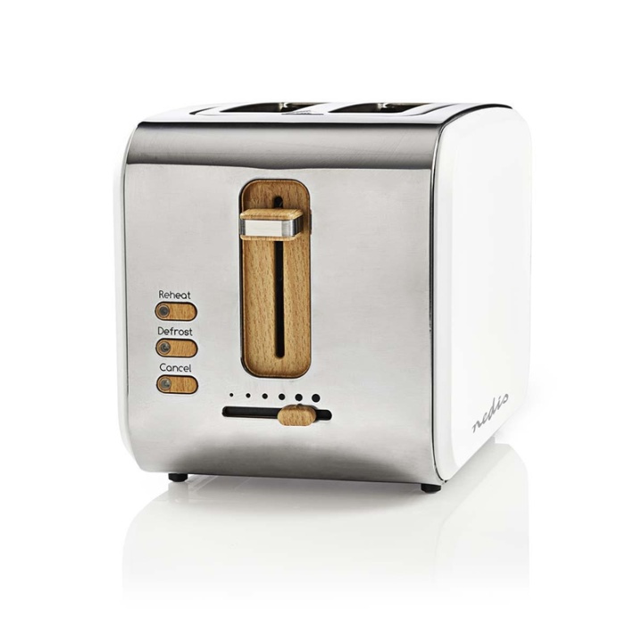 Nedis Brødrister | Soft Touch-serie | 2 Brødskiver | 2 Pladser | Niveau: 6 | Optøningsfunktion | Hvid i gruppen HJEM, HUS & HAVE / Husholdningsapparater / Brødristere & Sandwich Makers / Brødristere hos TP E-commerce Nordic AB (38-73435)