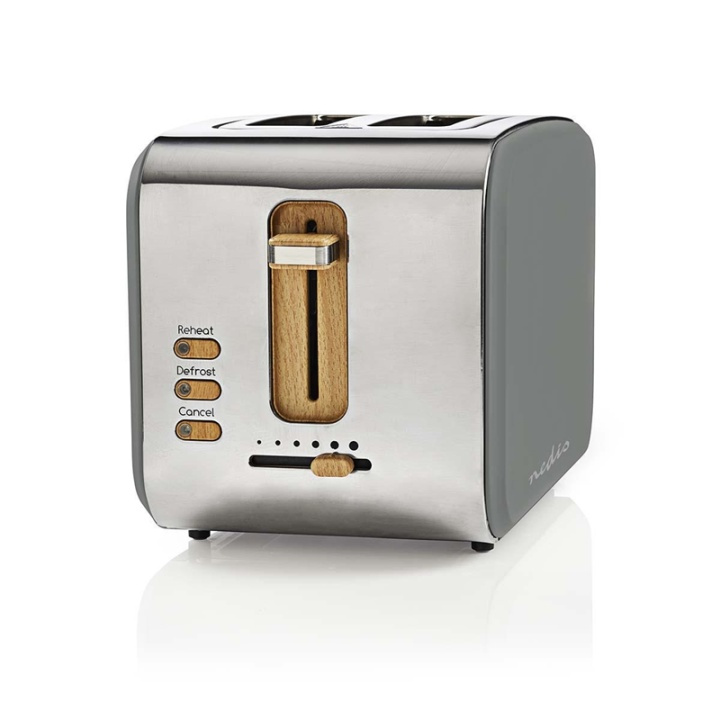 Nedis Brødrister | Soft Touch-serie | 2 Brødskiver | 2 Pladser | Niveau: 6 | Optøningsfunktion | Grå i gruppen HJEM, HUS & HAVE / Husholdningsapparater / Brødristere & Sandwich Makers / Brødristere hos TP E-commerce Nordic AB (38-73437)