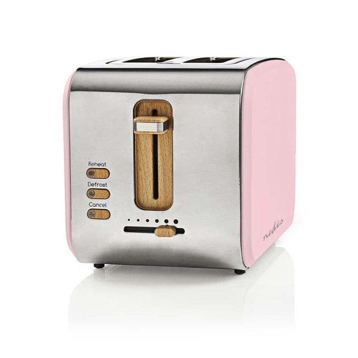 Nedis Brødrister | Soft Touch-serie | 2 Pladser | Niveau: 6 | Optøningsfunktion | Pink i gruppen HJEM, HUS & HAVE / Husholdningsapparater / Brødristere & Sandwich Makers / Brødristere hos TP E-commerce Nordic AB (38-73438)