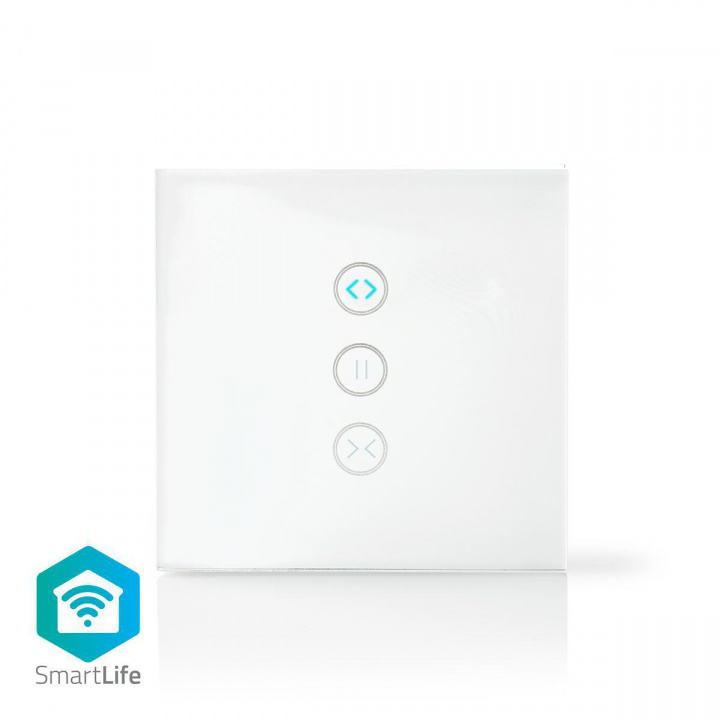 Nedis SmartLife Vægkontakt | Wi-Fi | Gardin / Lukker / Solskærm | Vægbeslag | 300 W | Android™ / IOS | Glas | Hvid i gruppen HJEM, HUS & HAVE / Smart hjem / Smart belysning hos TP E-commerce Nordic AB (38-73514)