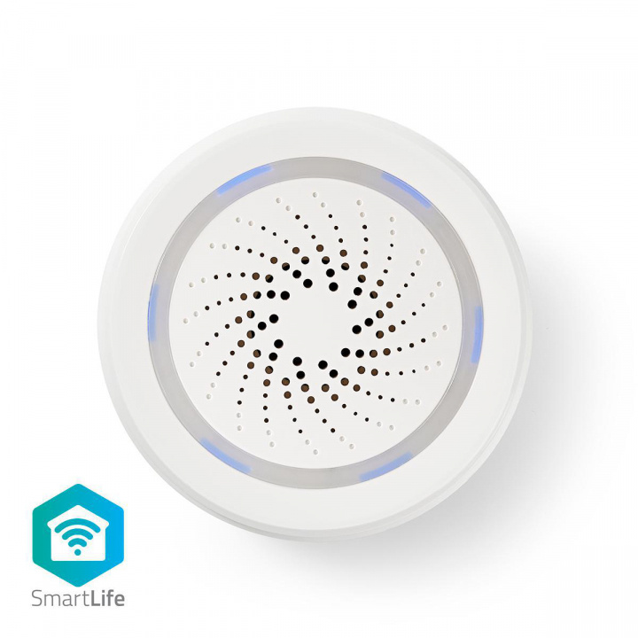 Nedis SmartLife-Sirene | Wi-Fi | Strømforsyning | 8 Lyde | 85 dB | Android™ / IOS | Hvid i gruppen HJEM, HUS & HAVE / Alarm, Sikkerhed & Overvågning / Øvrige alarmer hos TP E-commerce Nordic AB (38-73522)