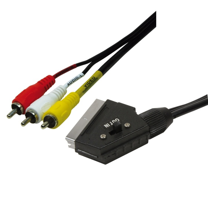 LogiLink Scart till 3x RCA i gruppen HJEMMEELEKTRONIK / Kabler og adaptere / RCA / Kabler hos TP E-commerce Nordic AB (38-74228)