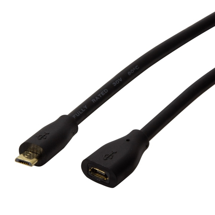 LogiLink Förlängningskabel MicroUSB 3m i gruppen COMPUTERTILBEHØR / Kabler og adaptere / USB / Micro-USB / Kabler hos TP E-commerce Nordic AB (38-74237)