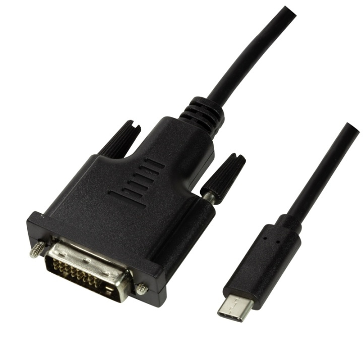 LogiLink USB-C -> DVI 1080p 1,8m i gruppen COMPUTERTILBEHØR / Kabler og adaptere / DVI / Adaptere hos TP E-commerce Nordic AB (38-74254)