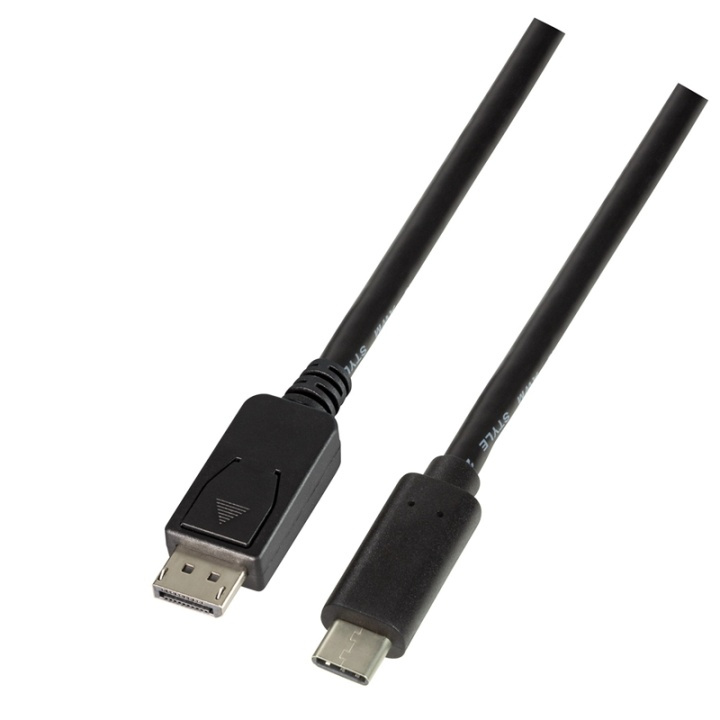LogiLink USB-C -> DisplayPort 1.2 1,8m i gruppen COMPUTERTILBEHØR / Kabler og adaptere / DisplayPort / Kabler hos TP E-commerce Nordic AB (38-74256)