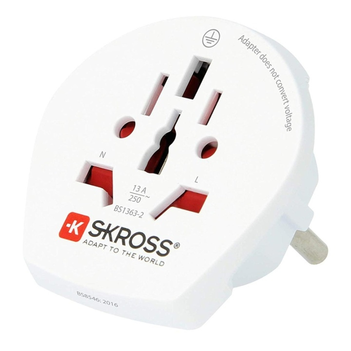 SKROSS El-Adapter Europa mfl i gruppen HJEM, HUS & HAVE / Elektricitet & Belysning / Rejseadaptere hos TP E-commerce Nordic AB (38-74348)