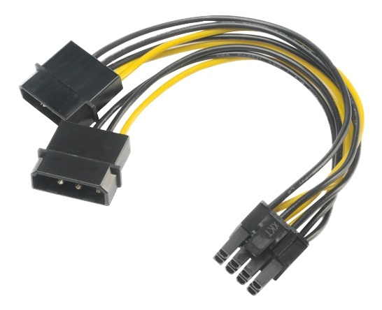 4pin Molex to 6+2pin PCIe adapter i gruppen COMPUTERTILBEHØR / Kabler og adaptere / Interne / Strømkabler og adaptere hos TP E-commerce Nordic AB (38-74612)