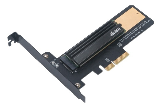 M.2 SSD to PCIe adapter card with heatsink cooler i gruppen COMPUTERTILBEHØR / Computerkomponenter / Harddiske / Adaptere og tilbehør hos TP E-commerce Nordic AB (38-74616)