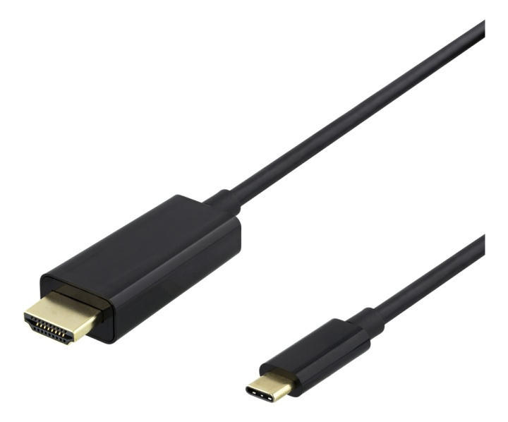 DELTACO USB-C to HDMI cable, 2m, 4K, HDCP 2.2, 3D, black i gruppen HJEMMEELEKTRONIK / Kabler og adaptere / HDMI / Kabler hos TP E-commerce Nordic AB (38-74640)