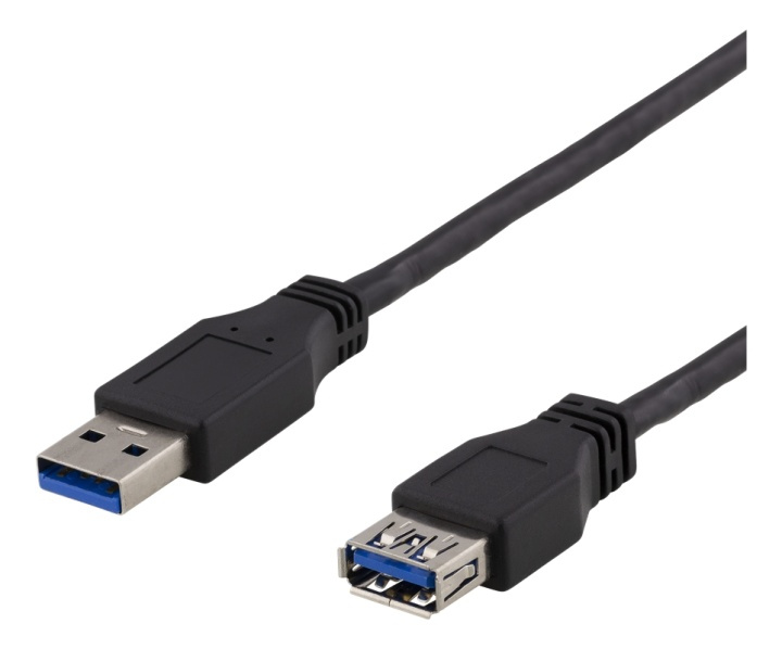 DELTACO USB 3.1 Gen1 Extension cable, 2m, USB-A male to USB-A female, i gruppen COMPUTERTILBEHØR / Kabler og adaptere / USB / USB-A / Kabler hos TP E-commerce Nordic AB (38-74727)