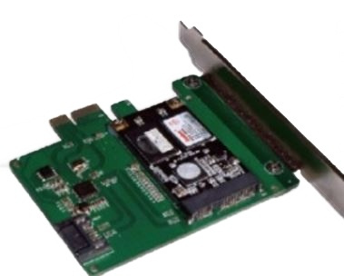 mSATA SSD PCIe expansion card, 6 Gbps, green i gruppen COMPUTERTILBEHØR / Computerkomponenter / Harddiske / Adaptere og tilbehør hos TP E-commerce Nordic AB (38-74783)