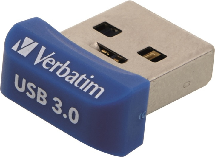 Verbatim StoreNStay Nano U3, USB3.0 memory, 64GB, blå i gruppen HJEMMEELEKTRONIK / Lagringsmedier / USB-flash drev / USB 3.0 hos TP E-commerce Nordic AB (38-74902)