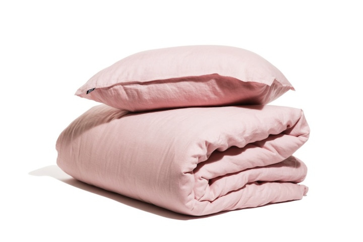 Kosta Linnewäfveri Linus Sengesæt Kingsize 230X220, Pink i gruppen HJEM, HUS & HAVE / Interiør / Sengetøj hos TP E-commerce Nordic AB (38-75222-RO)