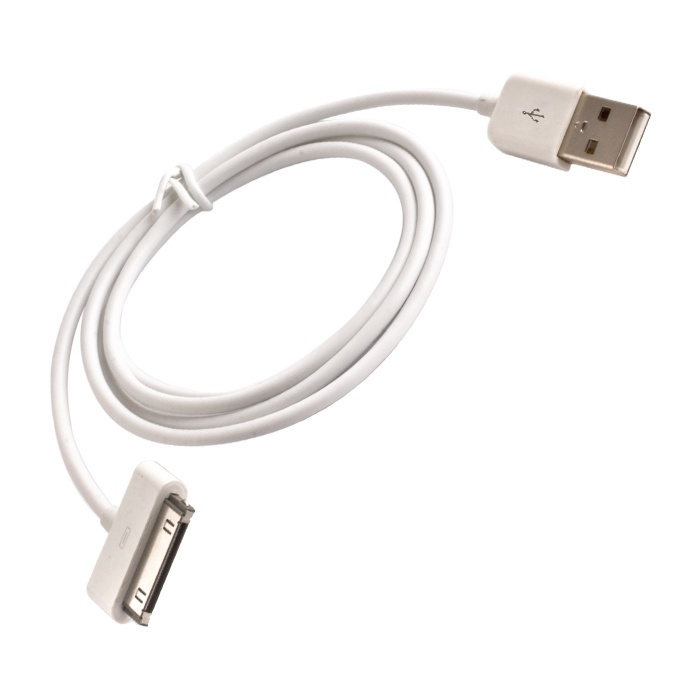 USB-opladningskabel til iPhone 3/4 i gruppen SMARTPHONES & TABLETS / Opladere og kabler / Kabler / Kabler 30 pin hos TP E-commerce Nordic AB (38-75607)