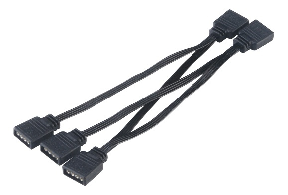 Akasa 4-in-1 RGBLEDconnector multiplier cable i gruppen COMPUTERTILBEHØR / Computer Tilbehør / Andet hos TP E-commerce Nordic AB (38-77014)