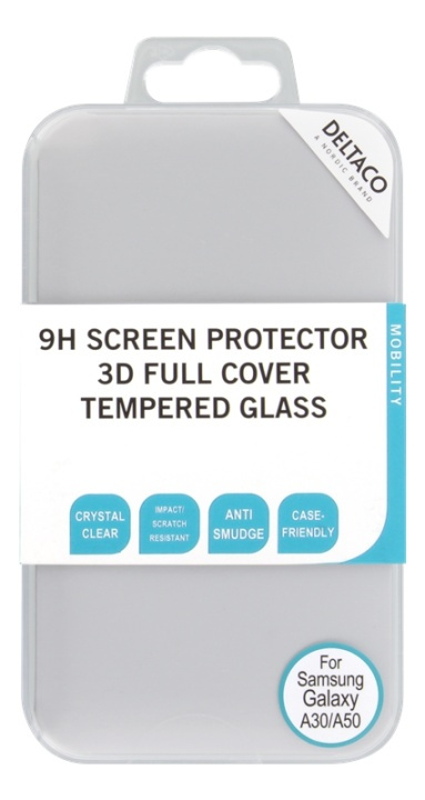 DELTACO screen protector, Galaxy A30/A50, 2.5D full coverage glass i gruppen SMARTPHONES & TABLETS / Mobil Beskyttelse / Samsung hos TP E-commerce Nordic AB (38-77076)