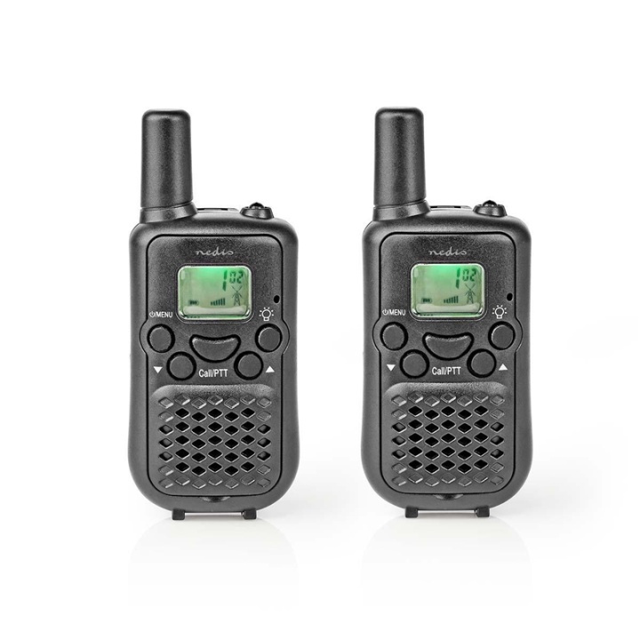 Nedis Walkie-talkie Set | 2 Håndsæt | Op til 5 km | Frekvens kanaler: 8 | PTT / VOX | Op til 2.5 Time | Sort i gruppen SPORT, FRITID & HOBBY / Friluftsliv / Walkie talkie hos TP E-commerce Nordic AB (38-77347)