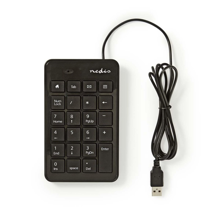 Nedis Wired Keyboard | USB-A | Kontor | Enhånds | Numerisk | Numerisk tastatur i gruppen COMPUTERTILBEHØR / Mus og tastatur / Tastatur / Med ledning hos TP E-commerce Nordic AB (38-77381)